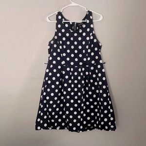 Navy blue polka dot dress
